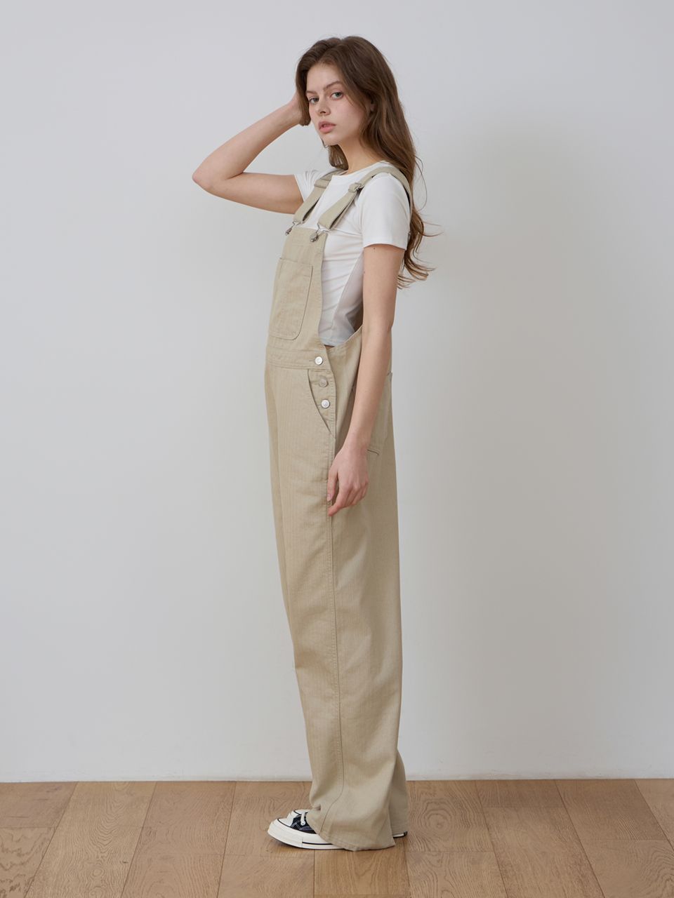 CMJ28 Herringbone Vintage Beige Overalls