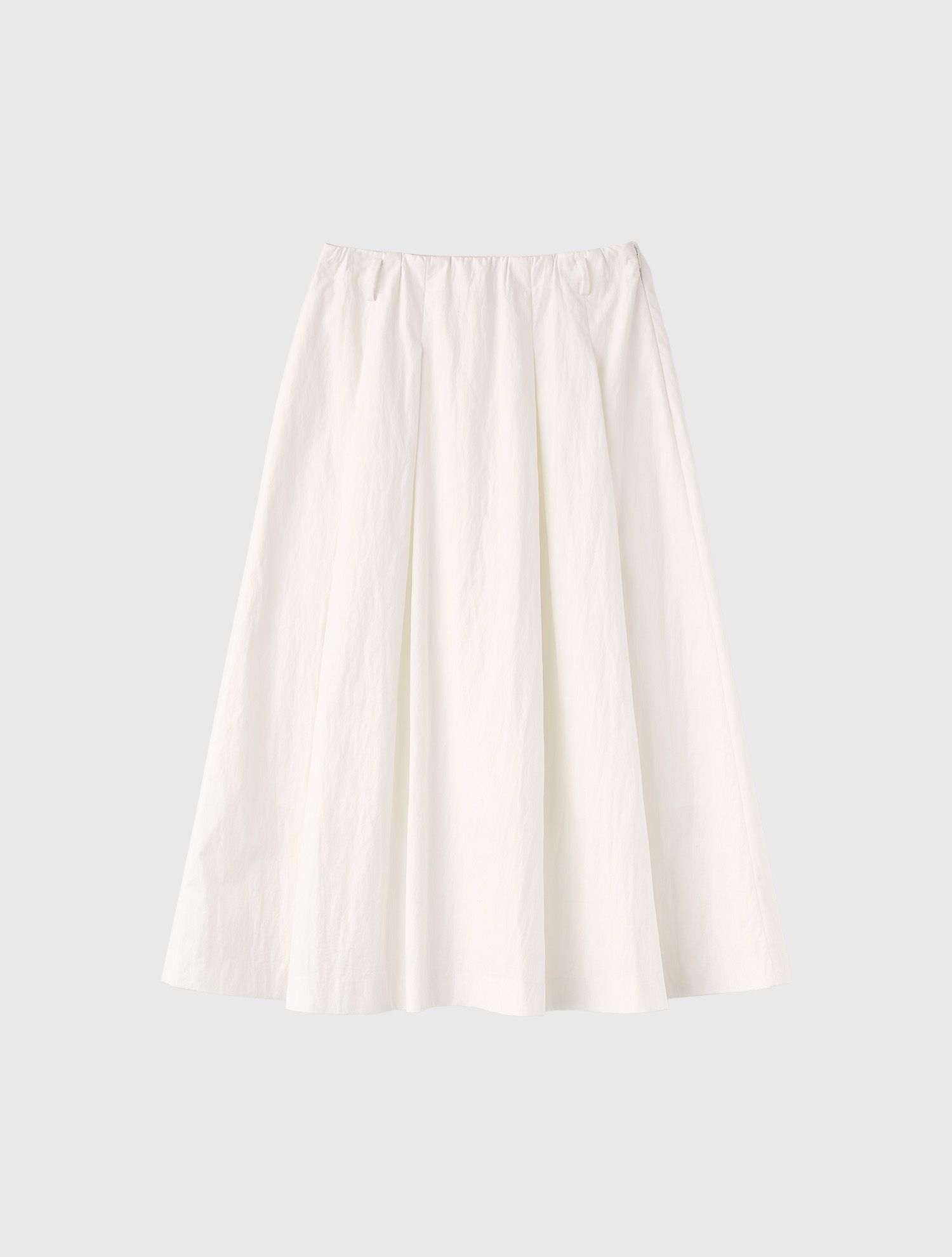 Inverted Pleated Long Skirt [WHITE] / WBE2L13521