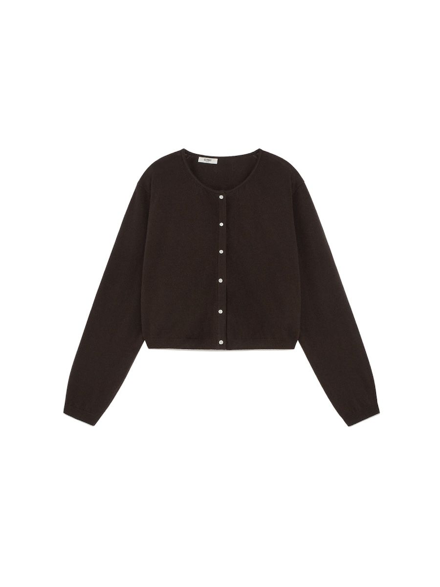 G CLASSIC LOOSE FIT CARDIGAN (DARK BROWN)